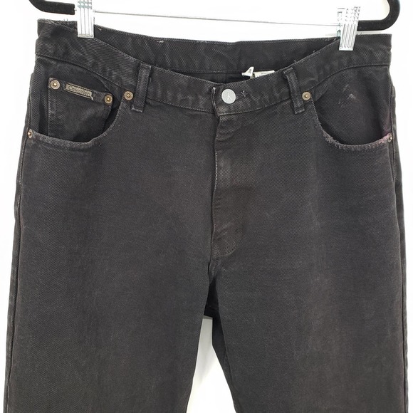Calvin Klein Vintage 90s Easy Fit Jeans 10 Tapered Leg High Rise Faded Black - Picture 7 of 12